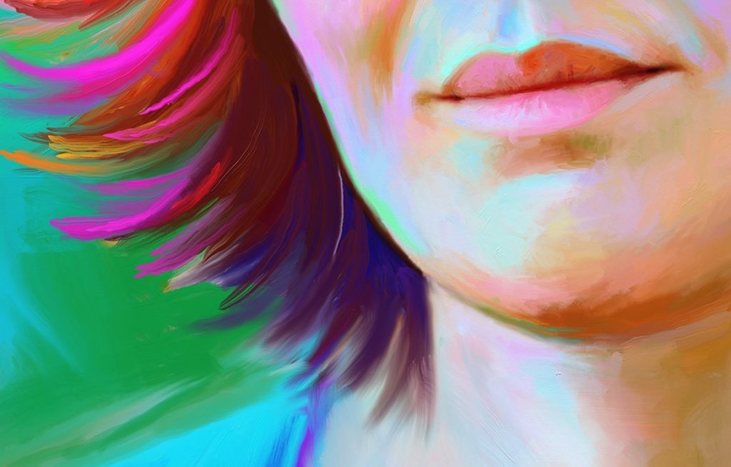 портрет в стиле art brush